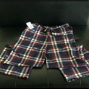 Plaid wide leg pant
